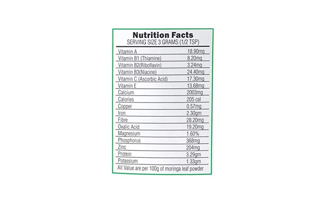 Nature's Gift Moringa Leaves Powder    Pack  100 grams
